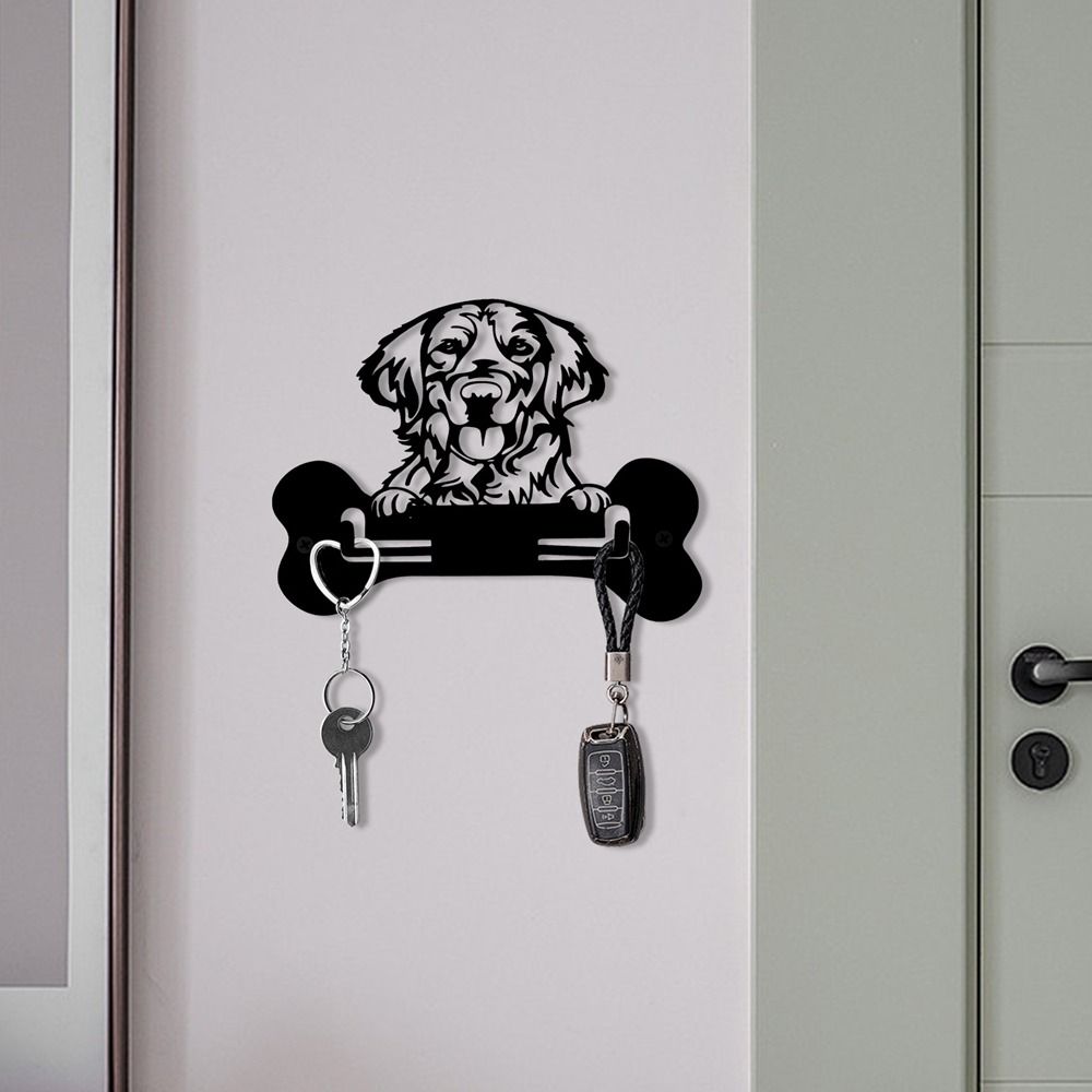 

Black Metal Key Holder Wall Mounted Wall Hook Stylish Coat Hanger Kitchen Style A