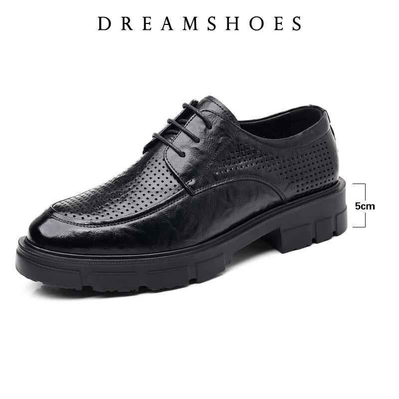 

Модные Новые Туфли Лоферы на Платформе, Увеличивающие Рост, Мужские Туфли на Толстой Подошве, Свадебные Туфли, Формальные Деловые Кожаные Повседневные Туфли на Шнуровке 37