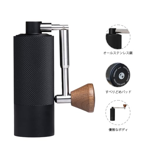 TIMEMORE Coffee Grinder, Manual, Compact, Foldable, Portable, Digital Chestnut NaNo3 Coffee Grinder with Adjustable Internal Setting, Dual Bearing Pos