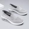 Women Slip on Walking Shoes Air Cushion Sneakers Pink Grey Black Blue Elevator Platform Orthopedic Socks Shoes Plus Size