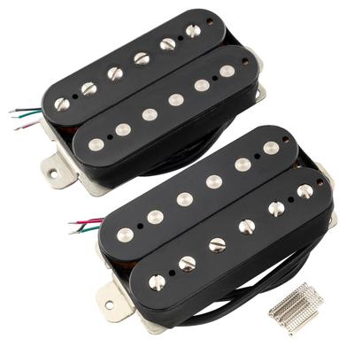 Musiclily Pro Alnico 5 Humbucker PU Set for Electric Black LP-OBLA Open-Type Pickups, Neck/Bridge 7.5K/8.8K Guitar,