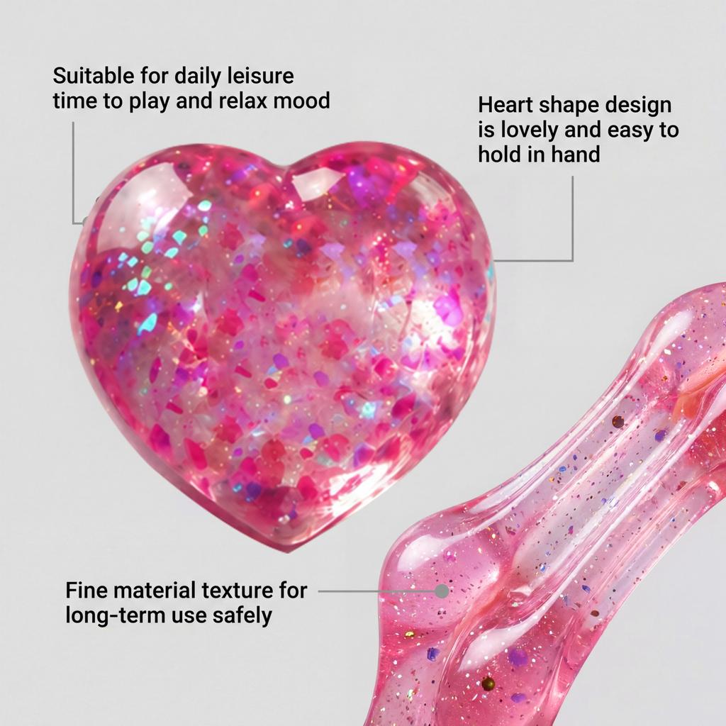 Heart for Stress Relief, Fun Sensory Stress Balls for Relax and Focus for Office and Classroom
