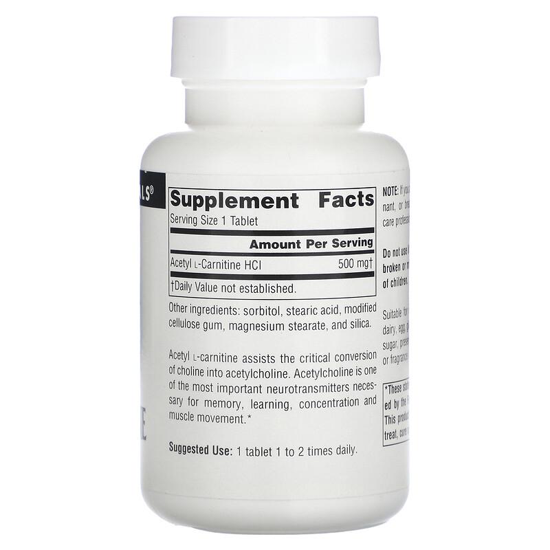 Acetyl L-Carnitine, 500 Mg, 60 Tablets