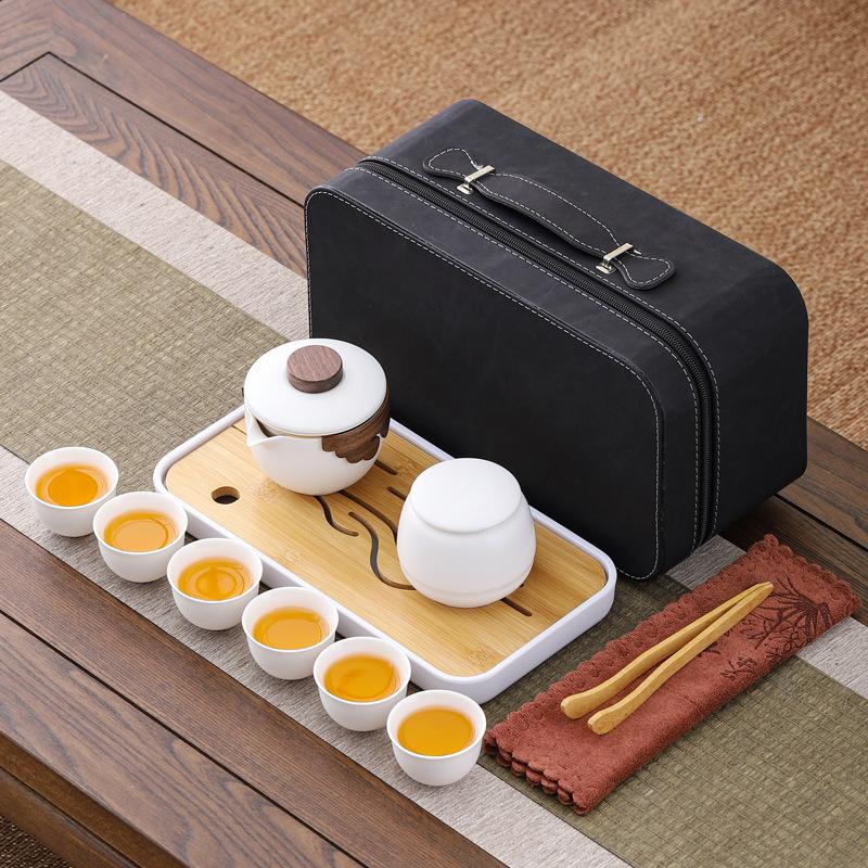 Ceramic Grab Pot Portable Outdoor Camping Travel Tea Set Business Gift Set
