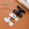 Aluminum Alloy 90°/180° No-Drill Anti-Theft Door Latch for Bathroom.