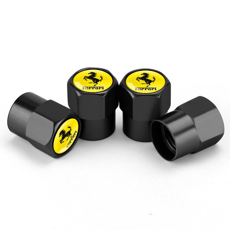

For Ferrari550 Barchetta Pininfarina 575 GTZ 612 Scaglietti Monza SP1 Monza SP2 Daytona SP3 Car Wheel Tire Valve Caps Stem Cover