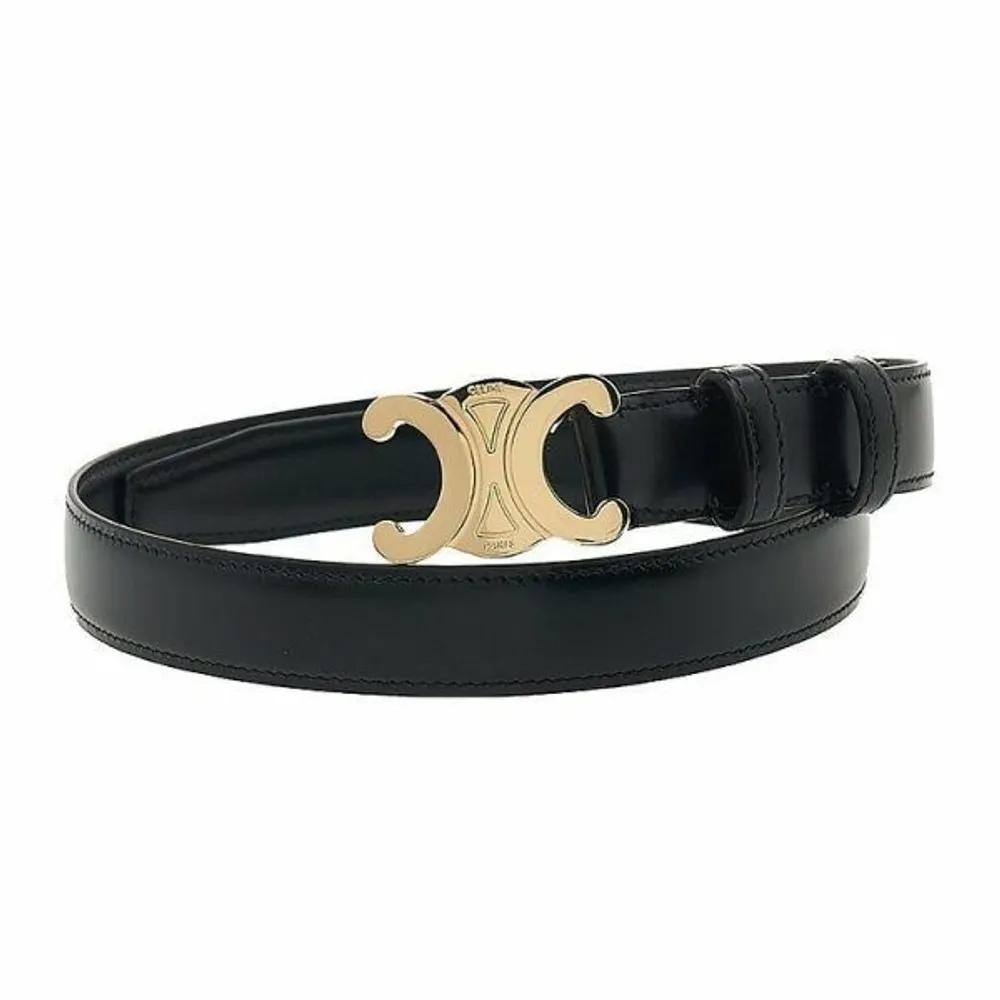 

[Celine] 45AK93AP2 38NO Black Triomphe Belt Black 85