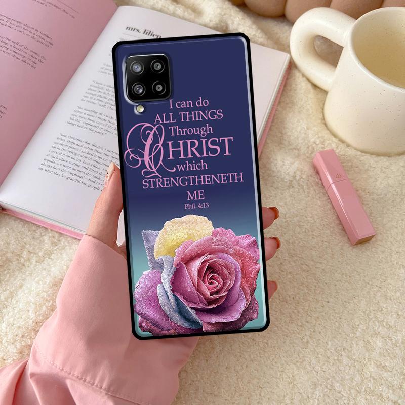 Christian Jesus Christ Bible Verse For Samsung Galaxy A06 A16 A26 A36 A56 A52 A53 A33 A13 A34 A54 A14 A15 A35 A55 A22 A32 Case