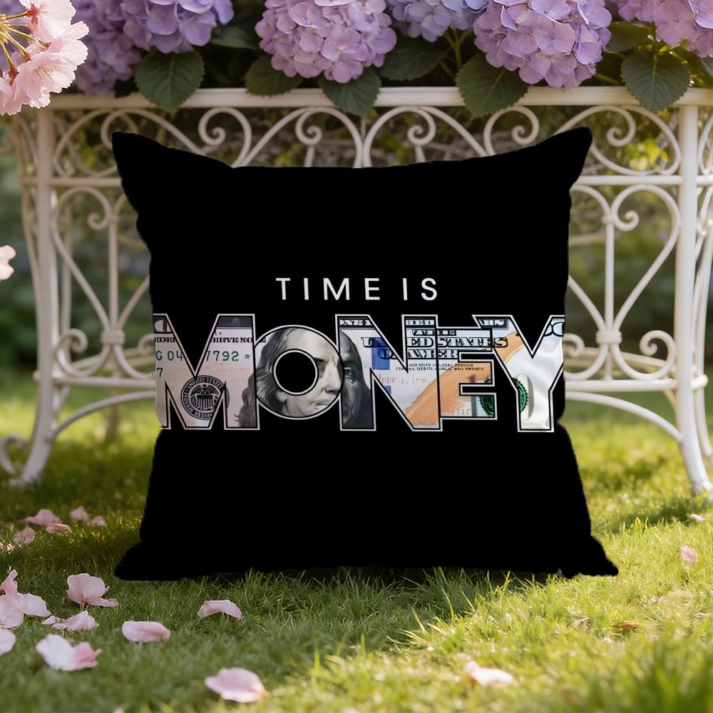 Movie T-Time is Money Cushion Cover Home & Car Dual-Scene Pillow Cover: Reversible for Premium Comfort