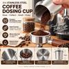 Smooth Surface Espresso Dosing Cup Silver Coffee Measuring Cup  Espresso Powder Transfer