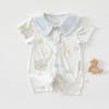 Newborn Summer Cotton Romper - Short Sleeve for Boys & Girls, Cute and Cool Design