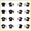 Camiseta Casual de Manga Corta para Hombre de Algodón con Estampado de Letras Corte Holgado Estilo Streetwear