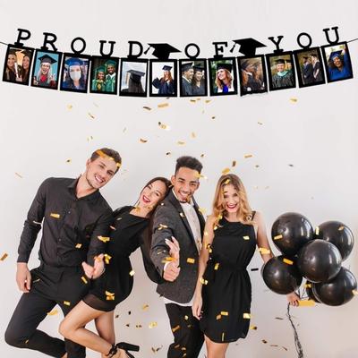 12th Grade Graduation Photo Banner Celebrate Paper Congrats Grad Banner Handmade Graduation Seaso Party Bunting Party Favors