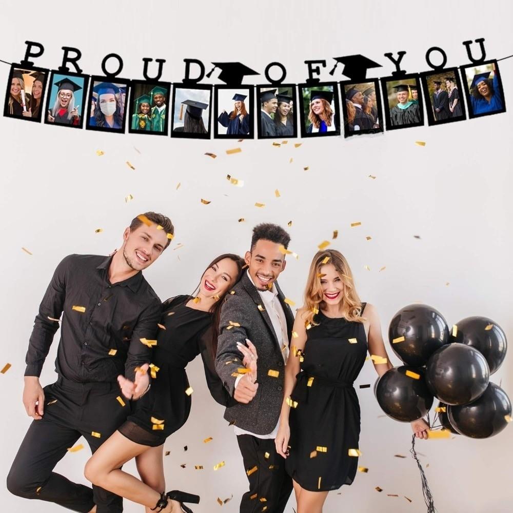 Celebrate Graduation Photo Banner Graduation Seaso Photo Frame Hanging Flag  Graduation Party