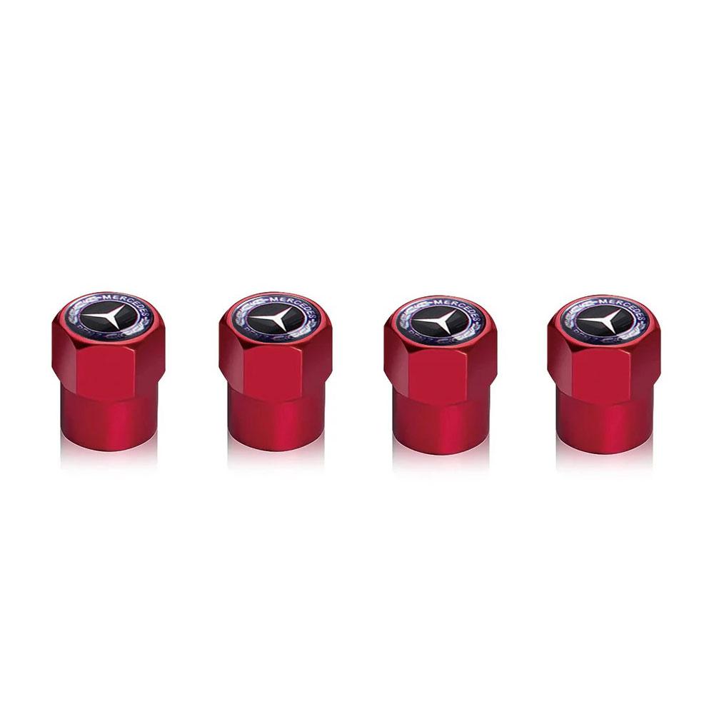 4Pcs Car Wheel Tire Valve Caps Air Stem Covers For Mercedes Benz AMG A B C E S G Class CLA W117 C117 GLA CLK SLK CLA GLK GLE GLS