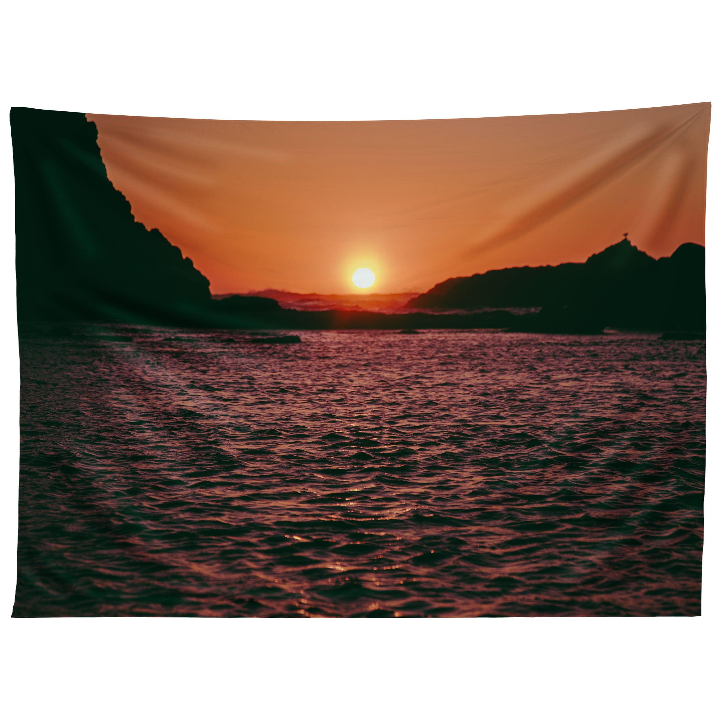 A COASTAL SUNSET tapestry 75x100