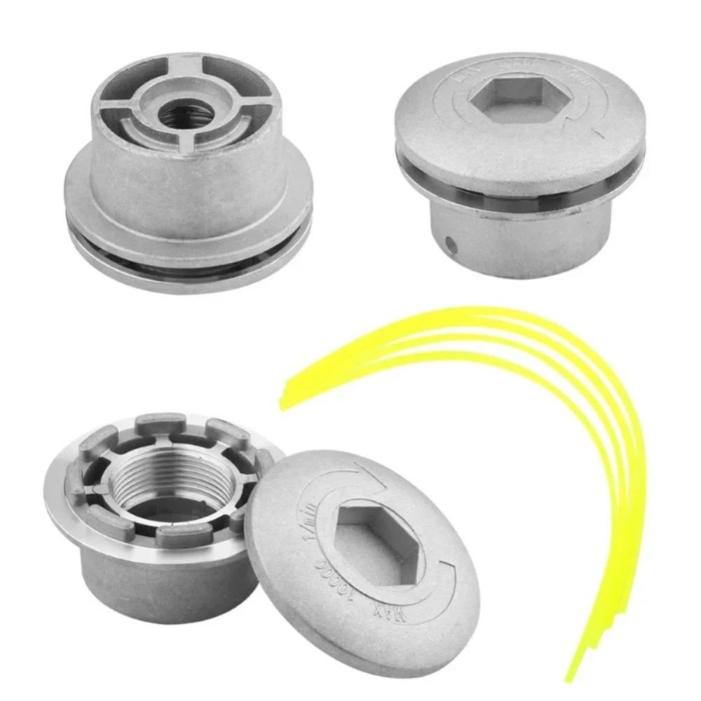 Universal Aluminum Lawn Trimming Head with 4-wire Brush Cutting Threaded Nylon Lawn Cutting Wire Head Grass Cutting Grass Cuttin