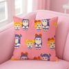 Cute Anime PPop Team Epic Cushion Cover Pillowcase Short Plush Invisible zipper Room Sofa Cushion Cover