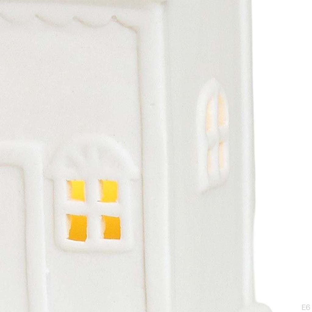 Ceramic Candle Holder DIY with LED Modern Decorative Ornaments White Figures Ornament for Desktop