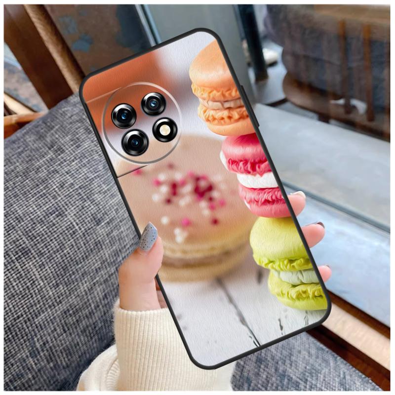 Dessert ice Cream Macaron Food Case For OnePlus 15 12R 13R 13T 10T 8T 13 12 11 10 Pro Nord 5 CE 2 3 4 Lite N20 N30 Coque