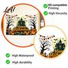 Withered Tree Wall Decorations Happy Halloween Stickers Moonlit Castle Pumpkin Clings Waterproof Decorative Glass Door Stickers Haunted House Decals
