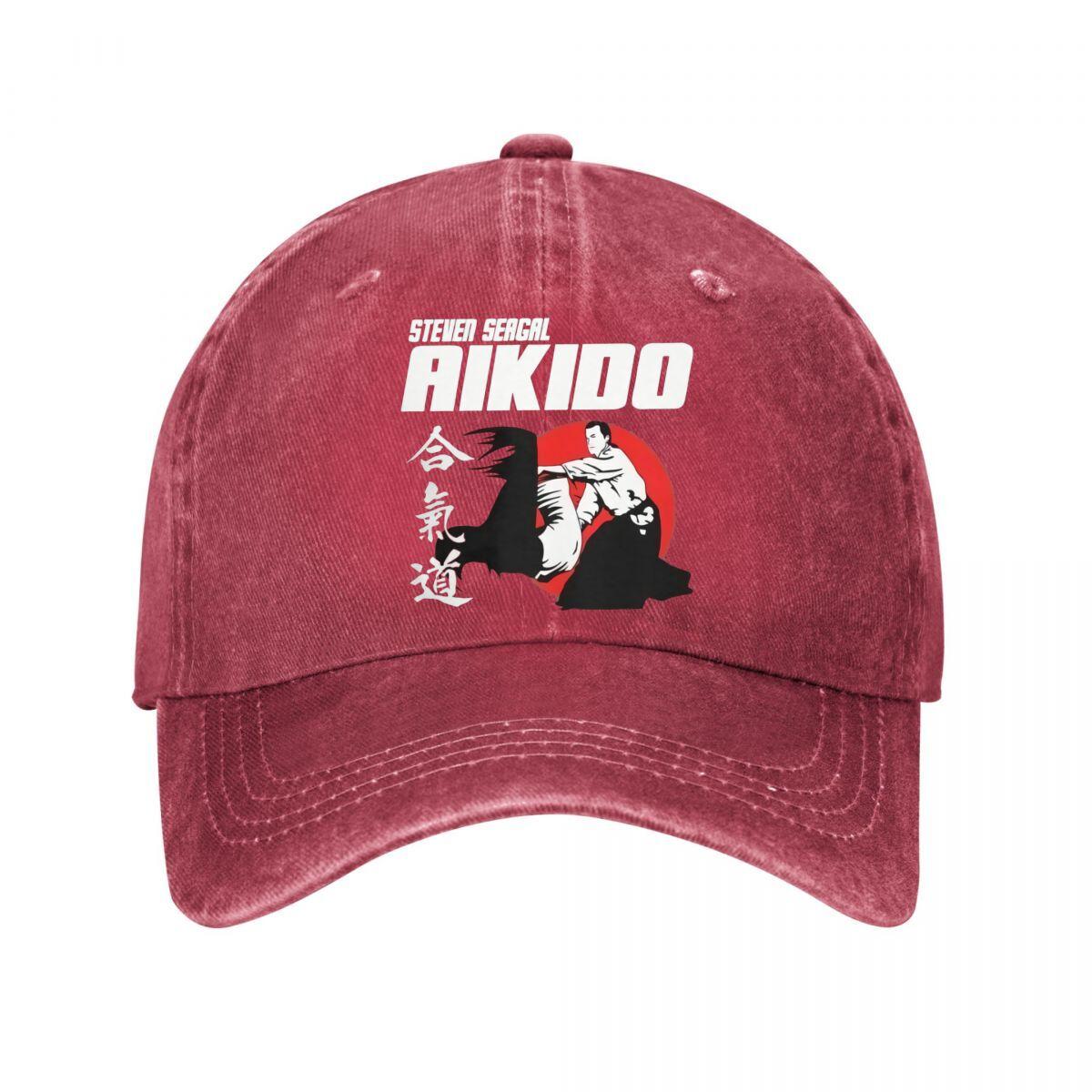 Steven Seagal Aikido Art Themed Design Baseball Cap Unisex Women Distressed Washed Sun Cap Outdoor Workouts Hat One Size