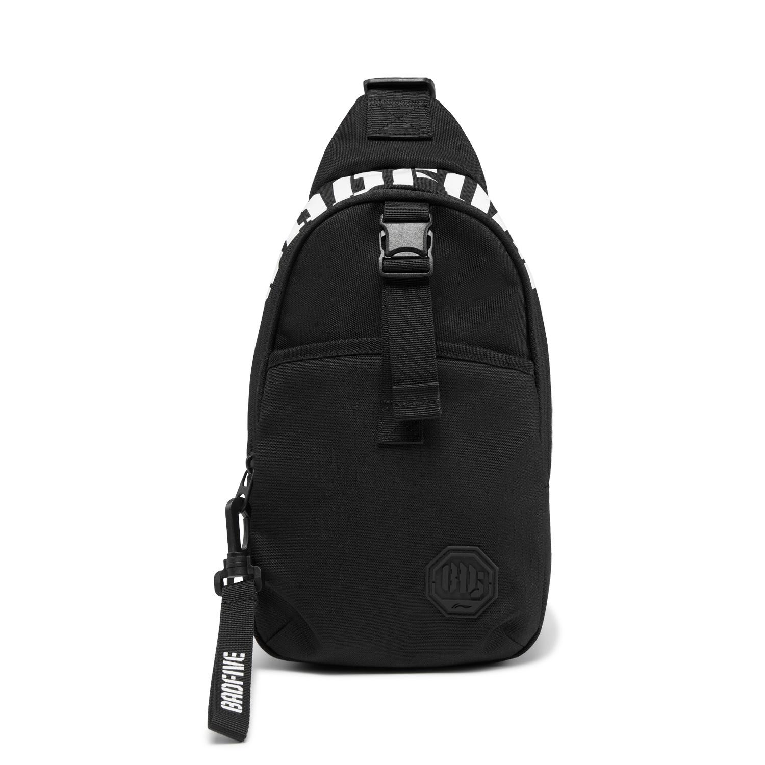 

New LiNing BadFive Polyester Sling Bag Unisex Black ABDV091-1 16.5*7.1*27.4CM