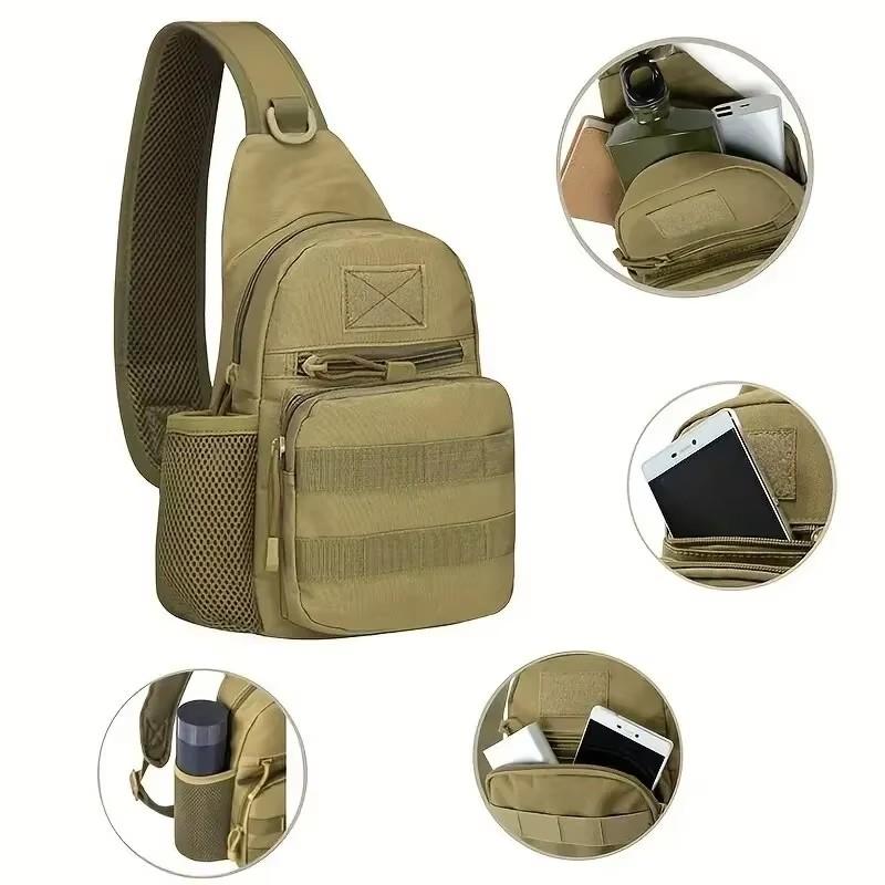 Shoulder Bag Hiking Backpack Men's Nylon Outdoor Hunting Camping Fishing Molle Hiking Chest Sling Bag