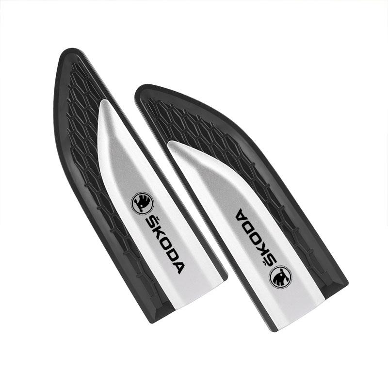 HQKI8 Car Body Fender Modified Side Decoration Stickers Emblem For Skoda octavia 2 a7 a5 rapid fabia yeti superb SCALA Car Accessories