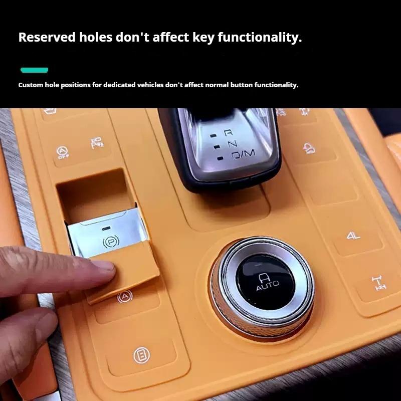 For GWM Tank 500 Hi4-T Car Central Control Dustproof Silicone Pad Scratch and Dust Gear Panel Protection Pad Car Accessories
