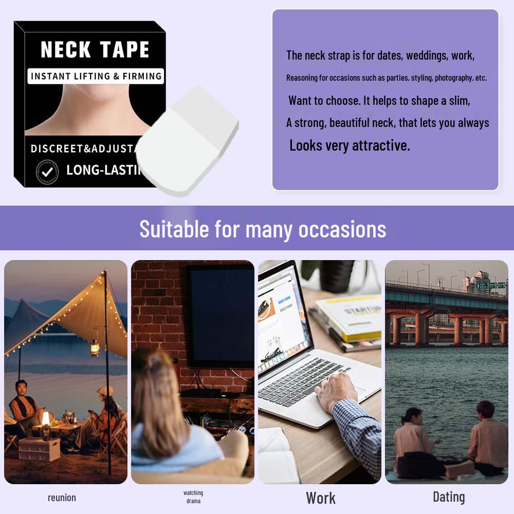 Neck Lift Double-Head Patch for Wrinkles, Semi-Transparent & Invisible, Unisex 2026 Edition