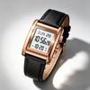 Men's Digital Watch SKMEI Square Dual Time Stainless Steel 2228