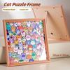 DIY Drewniany Kolorowanka Kot Malowalny Kreatywny Ręcznie Robiony Ramka na Puzzle ze Zdjęciem Do Dekoracji Domu Miłośnik Rzemiosła