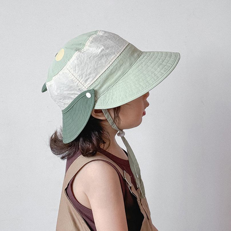 Kids Spring Autumn Thin Bucket Hat Boys Girls Summer Sun Protection Cap Baby Outdoor UV Shield Fisherman Hat