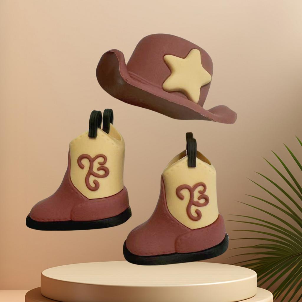Cowboy Cake Decorations Cowboy Hat and Boots Themed Party Supplies Brown