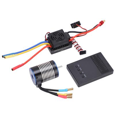 3650 3500KV Motor Set Sensorless Brushless Motor 60A Electronic Speed Control Programming Card for 1 10 RC Car
