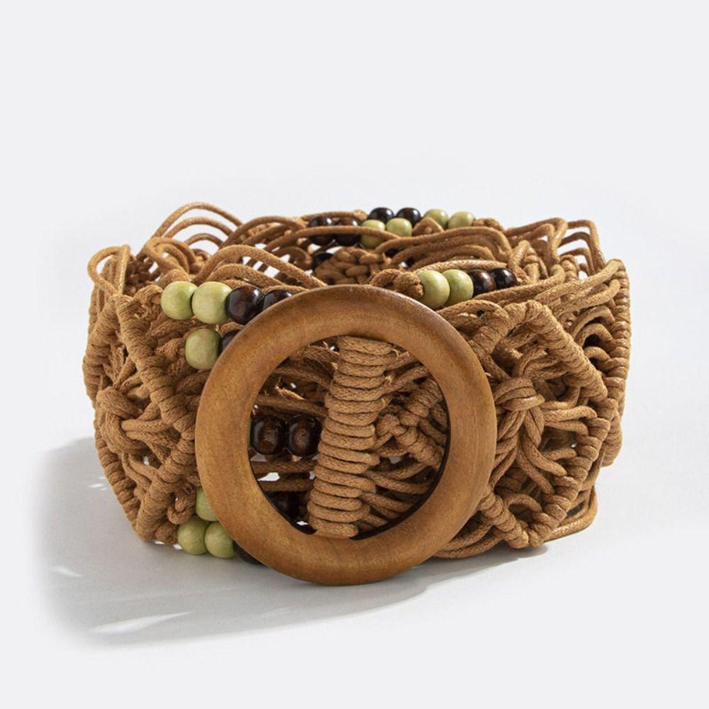 Retro Weave Belt Woven Waist Rope Personality Ethnic Style Waistband  Women