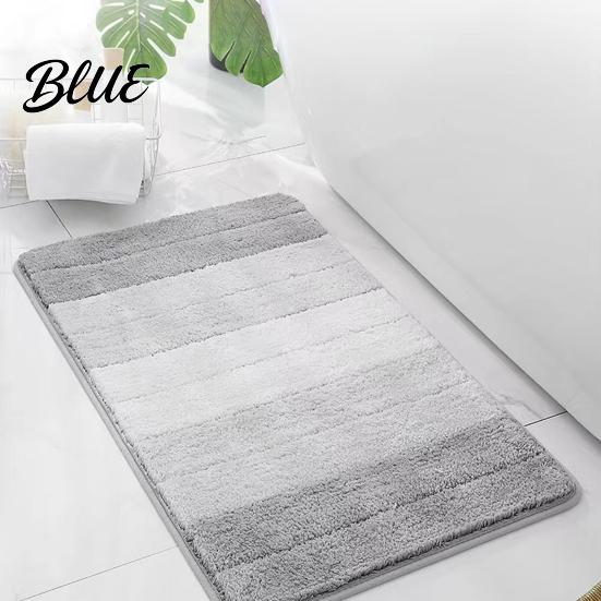 Washable Plush Floor Mat Water-absorbent Rug Quick Color Bathroom Mat Gradient Dry Absorbent Rug Anti-Slip