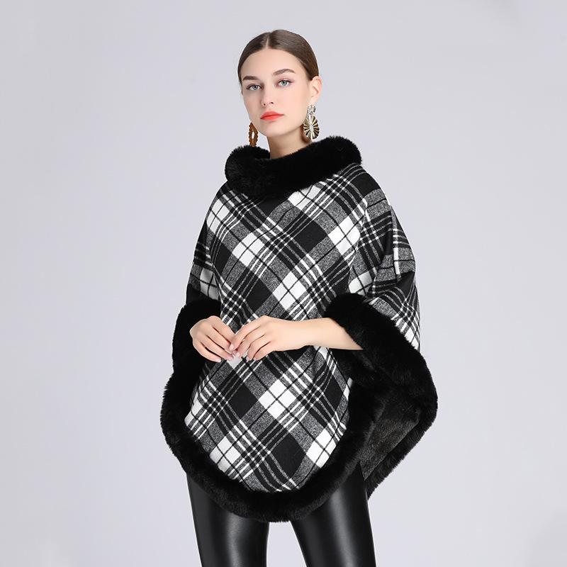 

YYFS Женская мода повседневная осень-зима клетчатый принт с длинным рукавом куртки и пальто пуховики Size: One Size