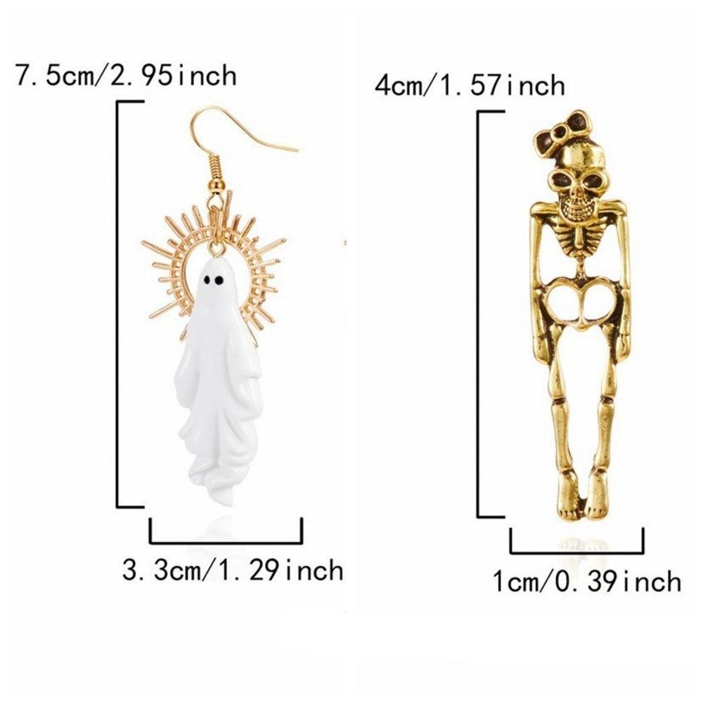 Zinc Zinc Alloy Halloween Drop Earrings Hip Hop Imitation Human Bone Earrings Skeleton Earrings  Couple