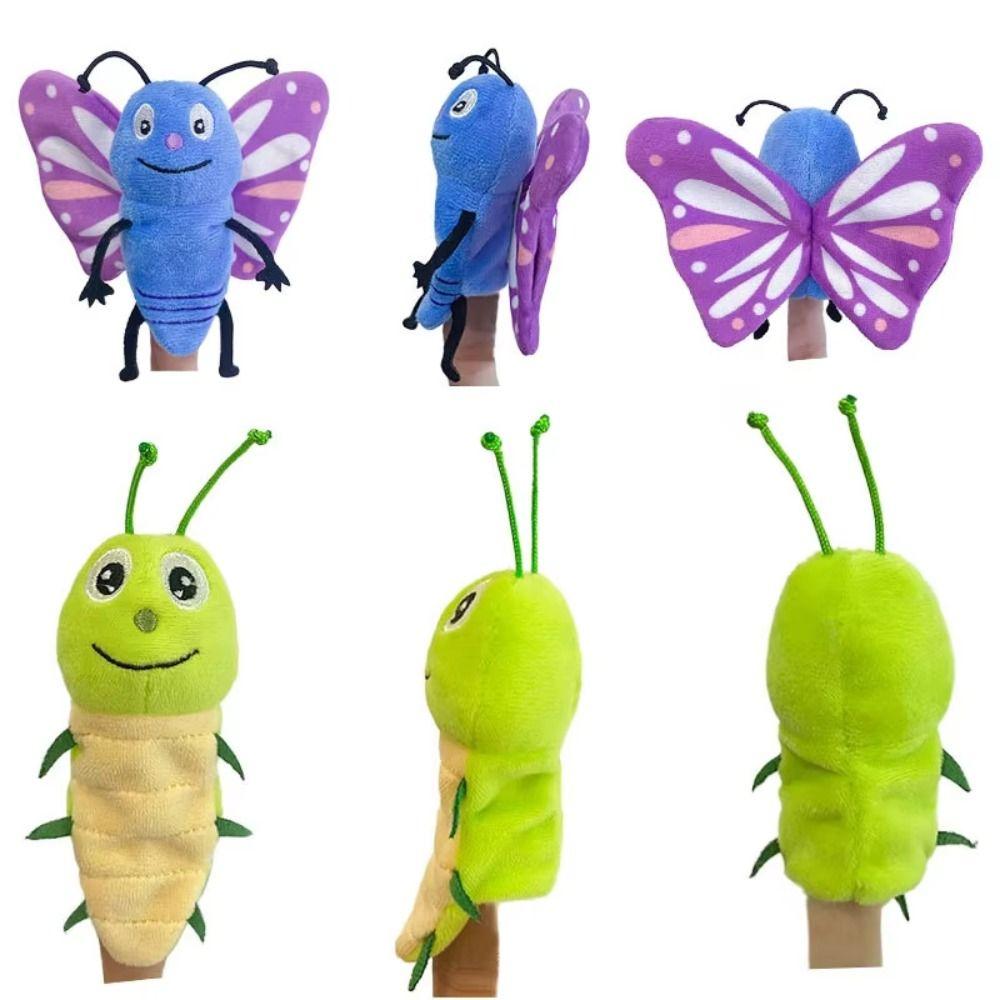 Educational Animal Finger Puppets Role Play Butterfly Bee Puppets Teaching Shows