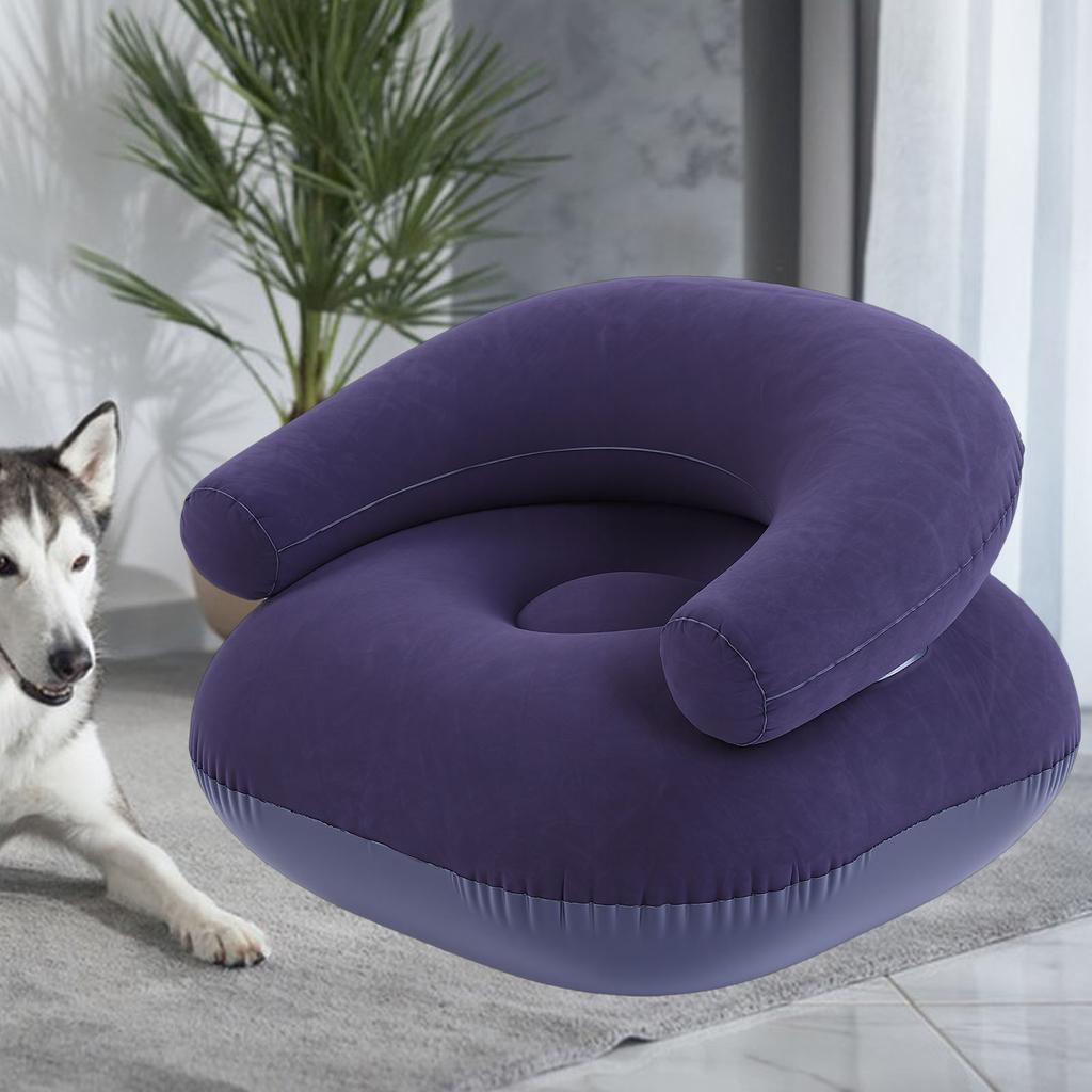 Nafukovací pohovka Ch Nafukovací přenosná pohovka Jednoduché křeslo s područkou pro Balkon Podlahové sezení PVC Vločkování