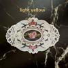 European Oval Lace Embroidered Coaster Bedroom Study Kitchen Cup Table Mat Food Fruit Plate Cover Cloth Christmas Decoration for Home