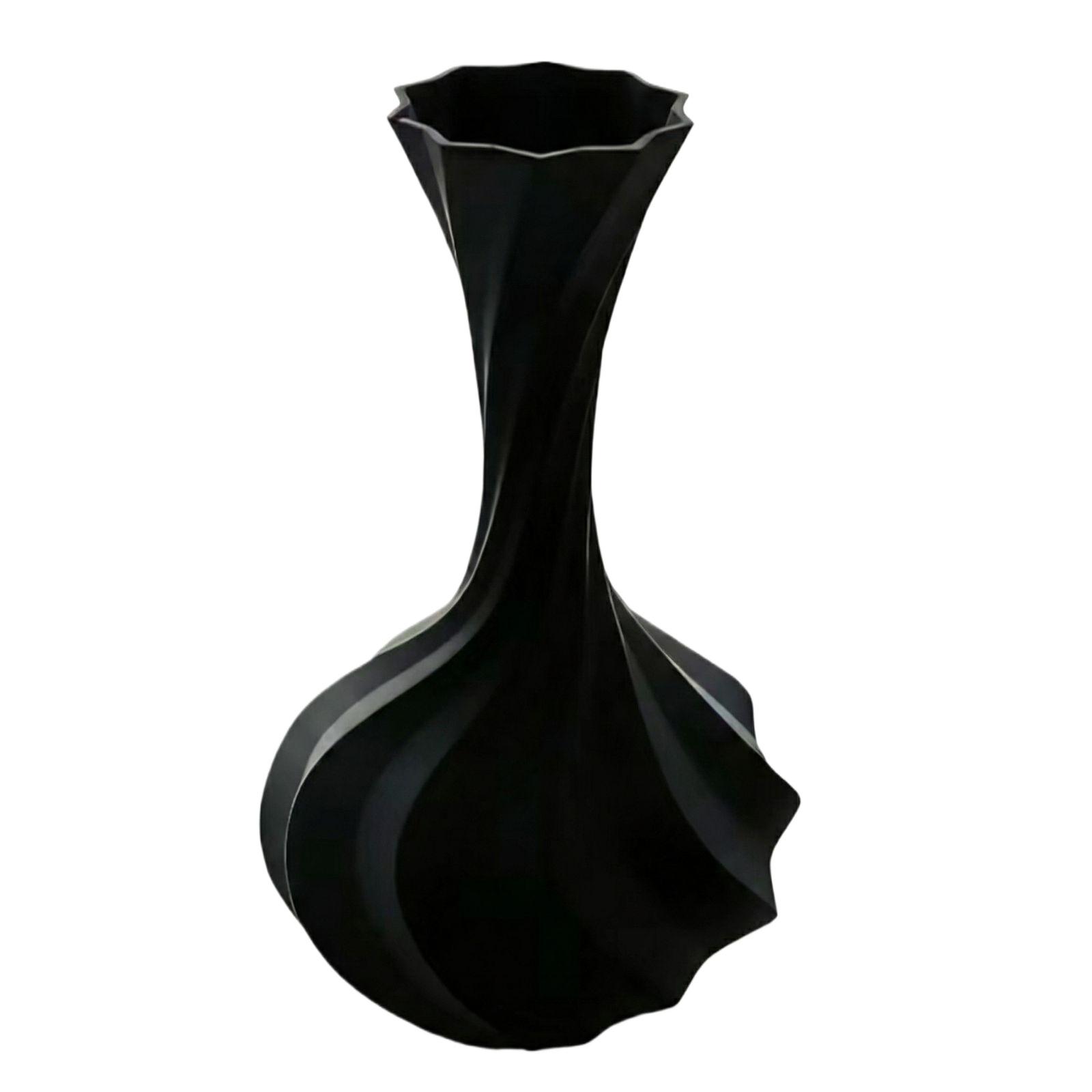 

Декоративная ваза для цветов Минималистичный домашний настольный цветочный контейнер чёрный