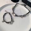 Metal Chain Star Pendant Bracelet Y2k Multilayer Hand Rope Punk Bracelet Necklace  Party
