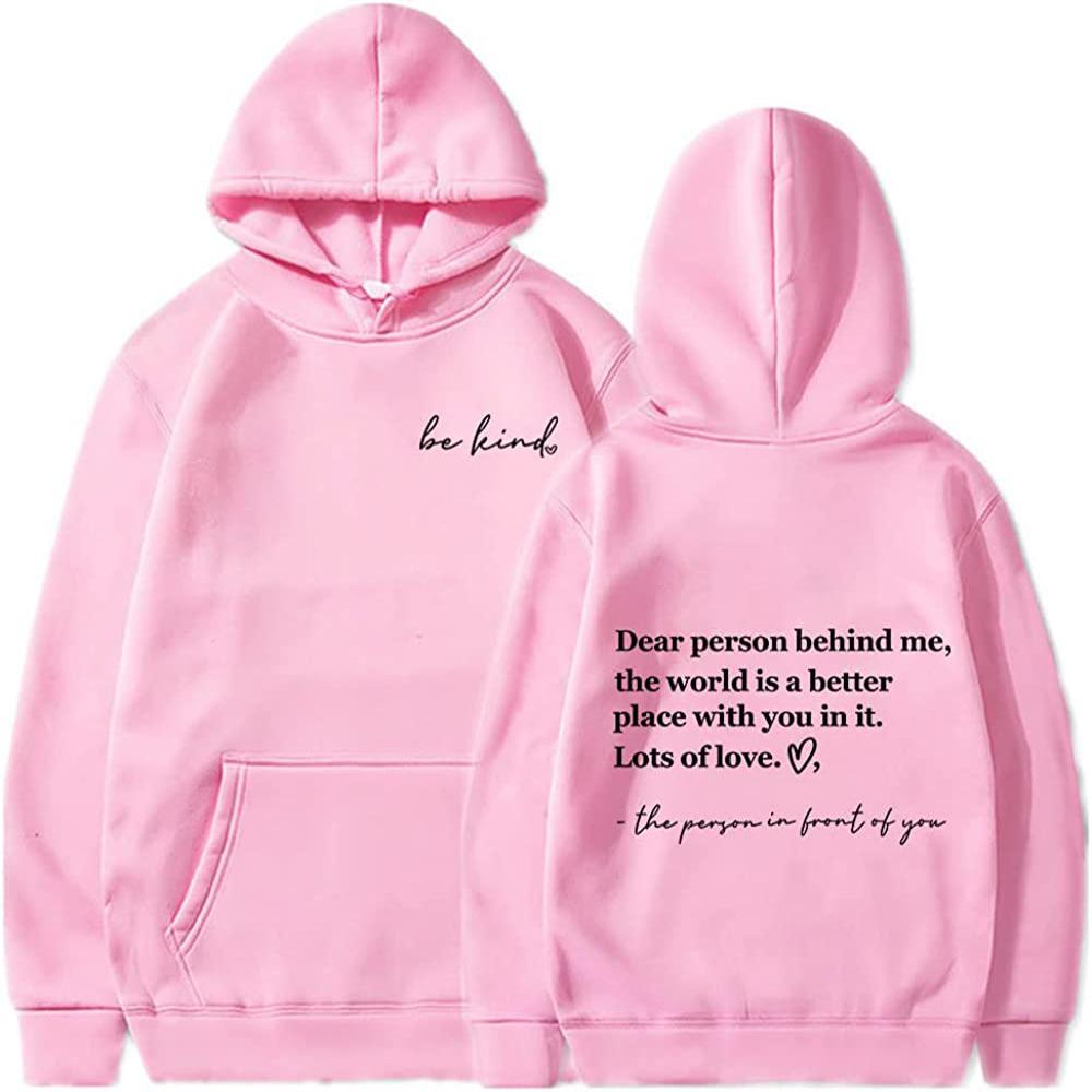 New Dear Person Behind Me Hooded Women's Sweatshirt Top Printed Sports