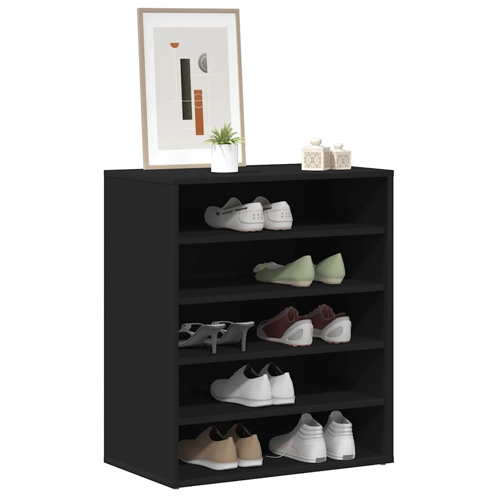 Vidaxl Szafka Na Buty, Czarna, 60X35X70 Cm, Materiał Drewnopochodny