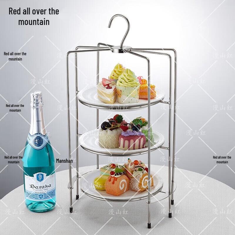 Elegant Gold Plated Afternoon Tea Dessert Stand