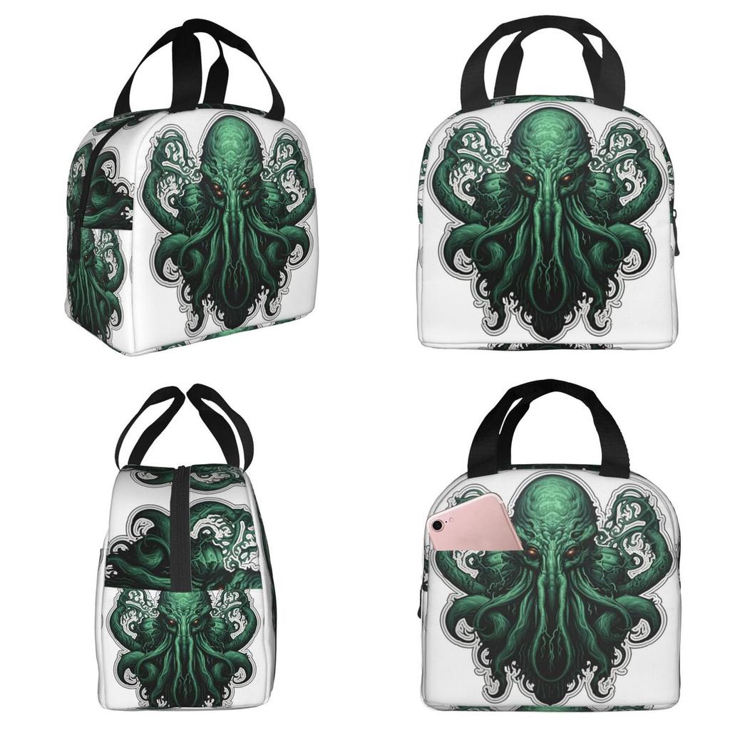 Cool H.P. Lovecraft The Call Of Cthulhu Insulated Lunch Bag for Women Office Cooler Thermal Food Box Tote Lunch Boxes Container