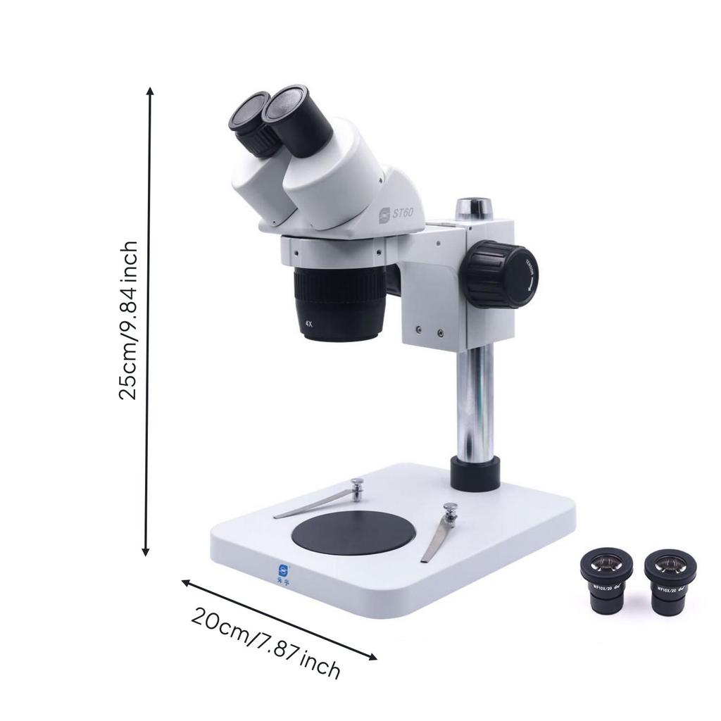 Stereo Microscope with Two-toneColor Stage Bench-Top for Phone Repair
